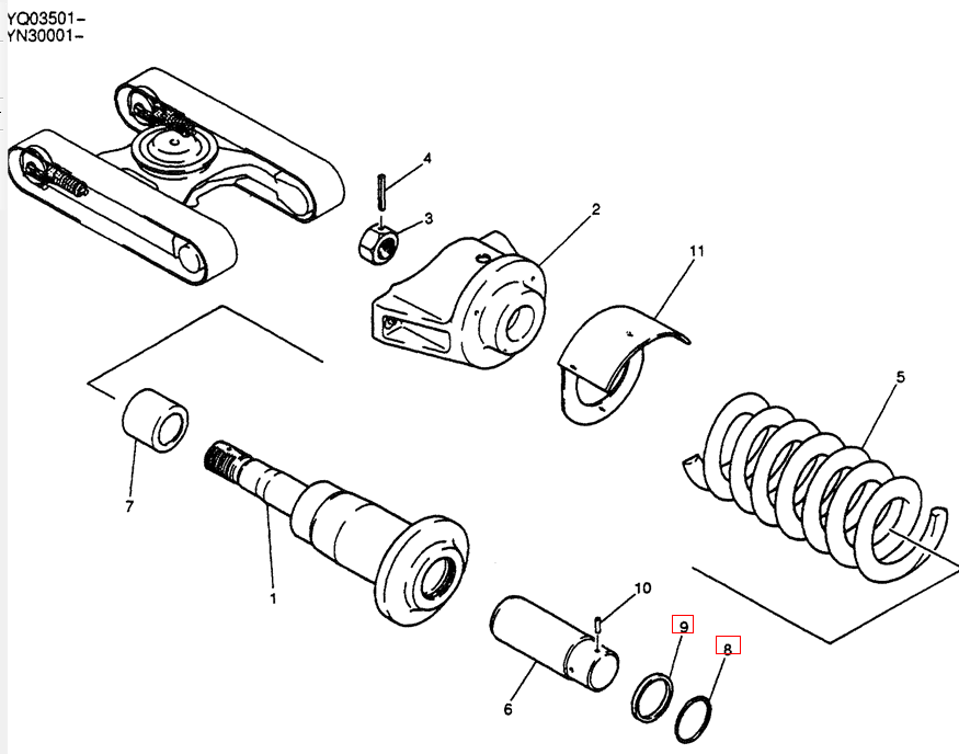 LQ54D00010R100 ZD12G09000 2445Z1034 Tensione Cylinder Repair Kit For SK250-8 SK210-8 SK210-9 SK260-9 LQ54D00010R100 ZD12G09000 2445Z1034 Tensione Cylinder Repair Kit For SK250-8 SK210-8 SK210-9 SK260-9