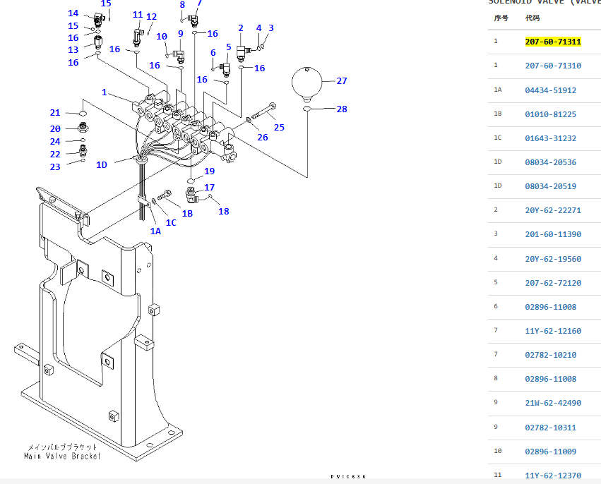 207-60-71311 2076071311 Solenoid Valve Assy For PC350-8 PC300-8 PC400-8 PC450-8 PC550-8 PC490-10 207-60-71311 2076071311 Solenoid Valve Assy For PC350-8 PC300-8 PC400-8 PC450-8 PC550-8 PC490-10
