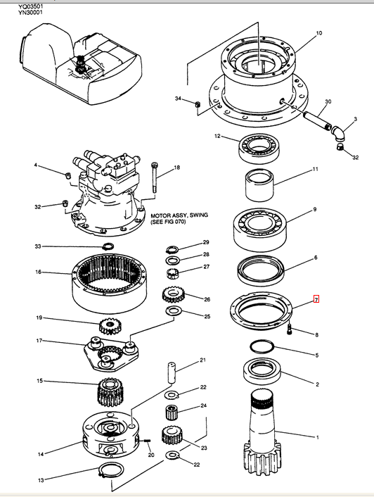 YN32W01005P1 Slewing gearbox Retainer For SK200-6 SK200-6E SK200SR SK210-6E SK235SR YN32W01005P1 Slewing gearbox Retainer For SK200-6 SK200-6E SK200SR SK210-6E SK235SR
