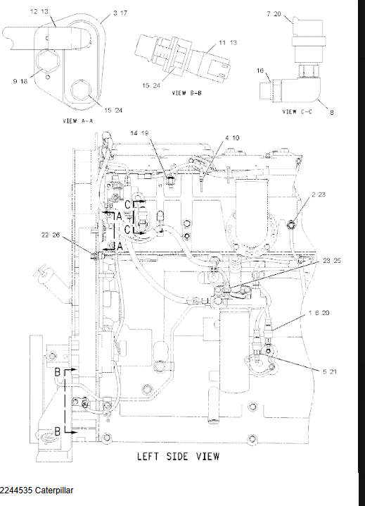 224-4535 2244535 Fuel Oil Pressure Sensor For Cat 349F