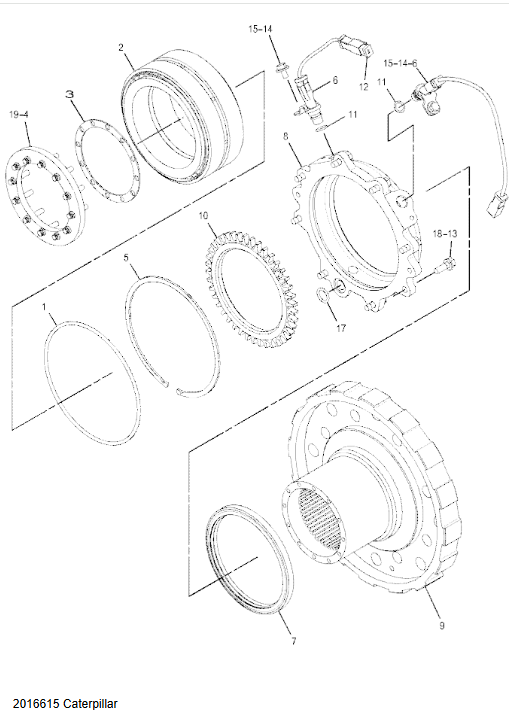 201-6615 194-5338 230-7149 384-1836 Crankshaft Position Sensor For Cat 345C 345D 349D