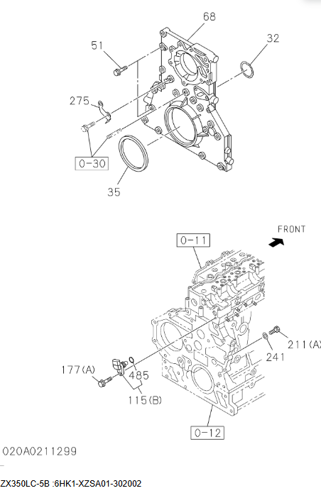 8-98019024-0 8980190240 Crankshaft Speed Sensor For 4HK1 6HK1 Engine
