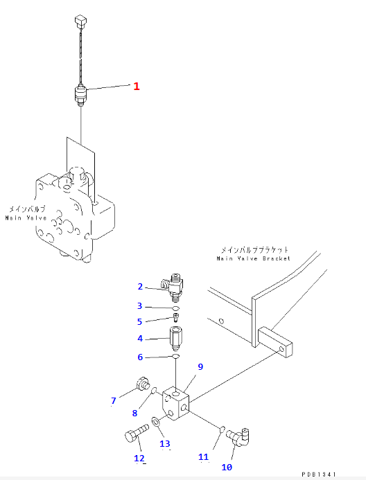 7861-92-1610 7861921610 High Pressure Sensor For PC100-6 PC200-6 PC300-6