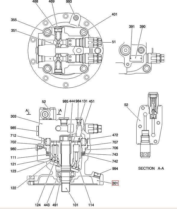 YN15V00035S301 M5X130 Swing Motor Housing For SK200-8 SK210-8 SK210-9 SK215SR YN15V00035S301 M5X130 Swing Motor Housing For SK200-8 SK210-8 SK210-9 SK215SR