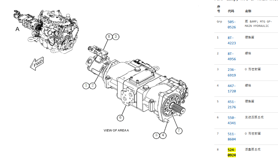 524-0924 5240924 Hydraulic Fan pump For CAT 336 336GC 340 352 345GC 524-0924 5240924 Hydraulic Fan pump For CAT 336 336GC 340 352 345GC