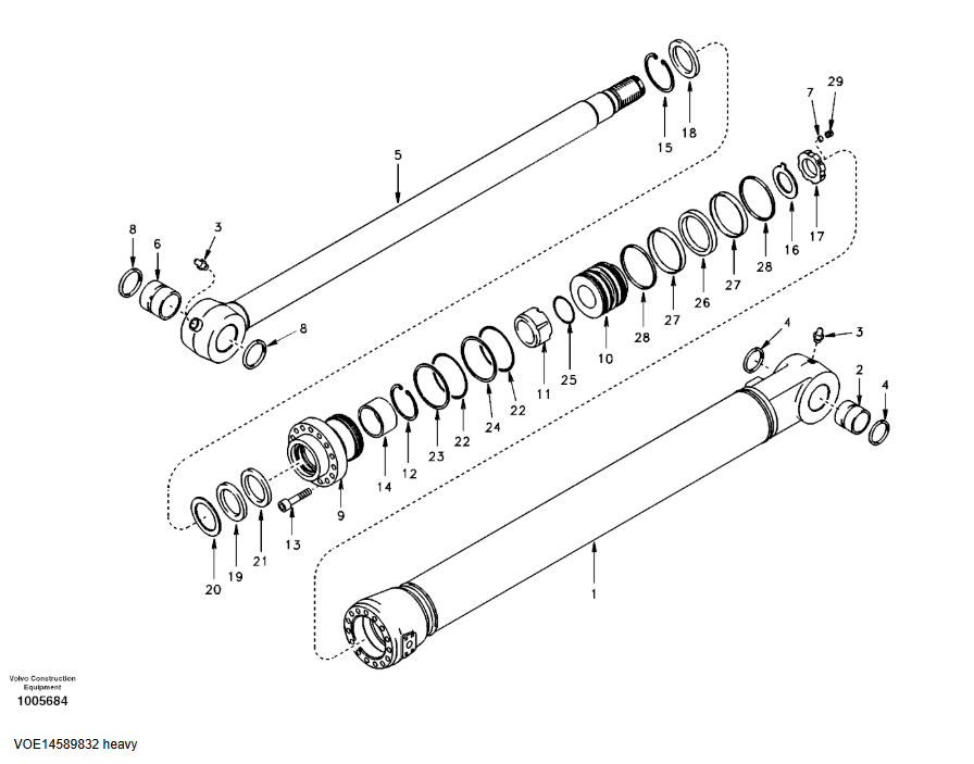 14589832 VOE14589832 Bucket Cylinder Repair Kit For EC210 EC240 EC140 EC290 EW130 14589832 VOE14589832 Bucket Cylinder Repair Kit For EC210 EC240 EC140 EC290 EW130