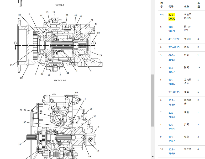 272-6955 200-3366 244-8483 SBS120 Hydraulic Pump for CAT 320D 320C 323D 321D