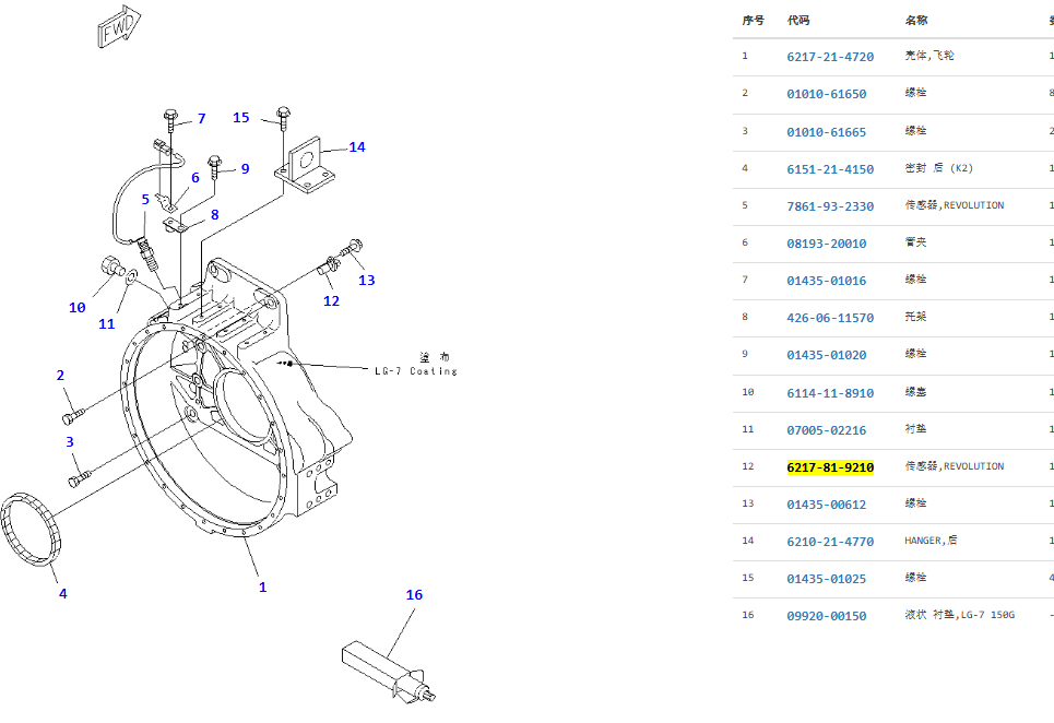6217-81-9210 6217819210 029600-0580 6D140E 6D125E Engine Camshaft Position Sensor For PC400-7