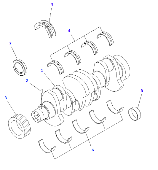 6732-31-1100 6732311100 Engine Crankshaft For 4D102 Engine 6732-31-1100 6732311100 Engine Crankshaft For 4D102 Engine