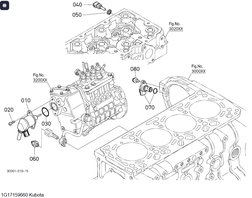 1G171-59660 Speed Sensor For Kubota V2607 Engine 1G171-59660 Speed Sensor For Kubota V2607 Engine