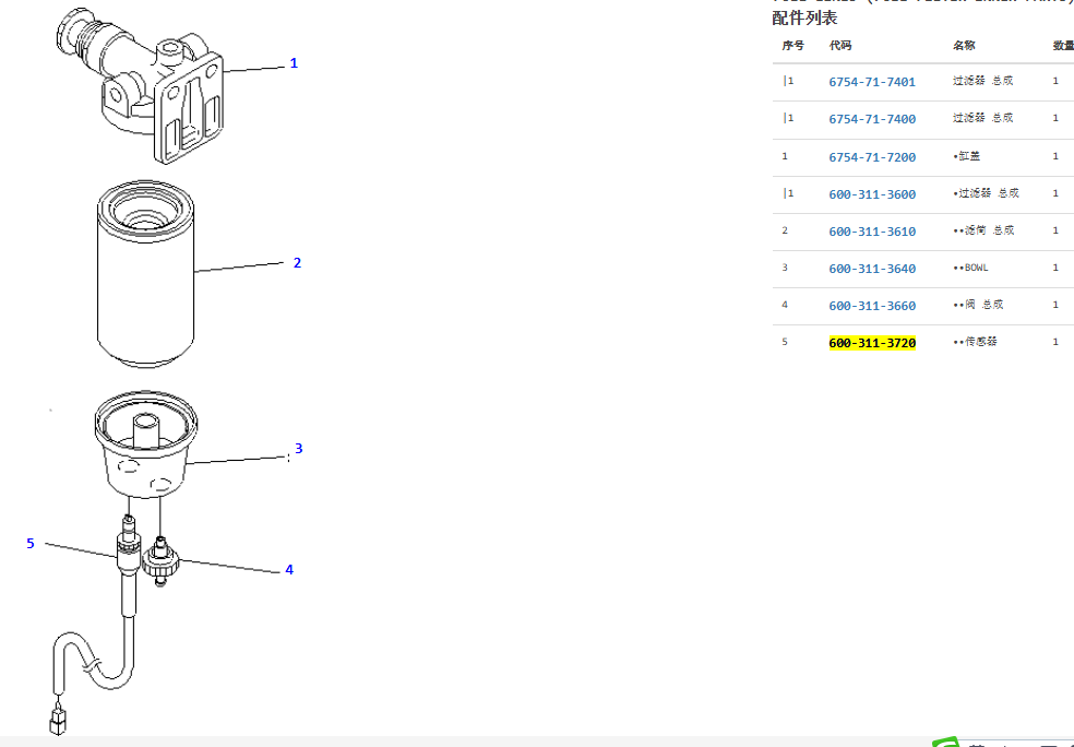 600-311-3720 600-311-3721 6003113720 6003113721 Oil Water Separator Sensor For PC200-8 PC210-8 600-311-3720 600-311-3721 6003113720 6003113721 Oil Water Separator Sensor For PC200-8 PC210-8