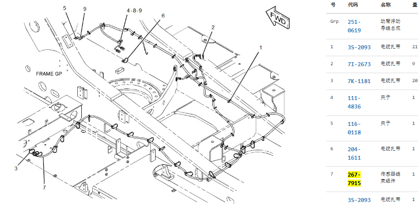 267-7915 2677915 Wiring Harness For CAT 330D 336D 267-7915 2677915 Wiring Harness For CAT 330D 336D