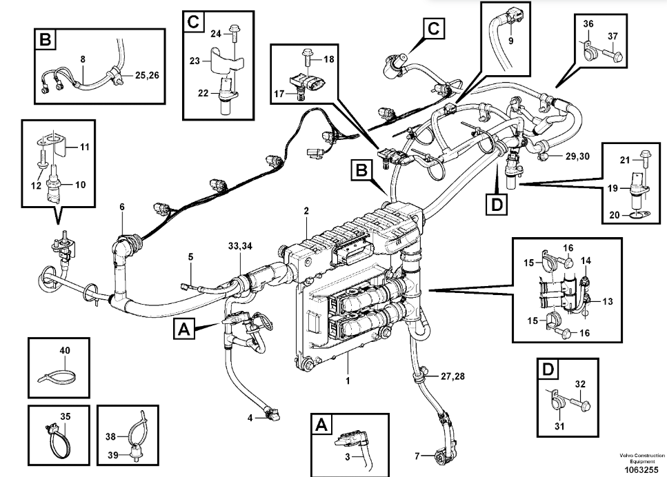 VOE15187835 15187835 D13 Engine Wire Harness For EC380D EC480D VOE15187835 15187835 D13 Engine Wire Harness For EC380D EC480D