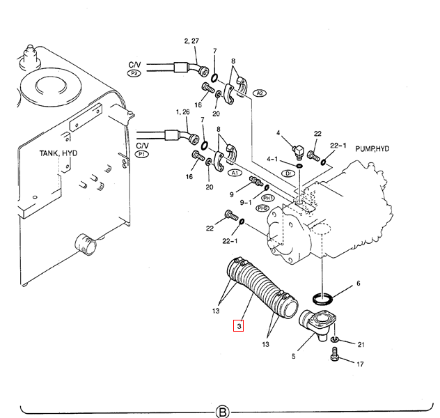 YN30H01098P1 Hydraulic Hose For SK200-6E SK210-6E YN30H01098P1 Hydraulic Hose For SK200-6E SK210-6E