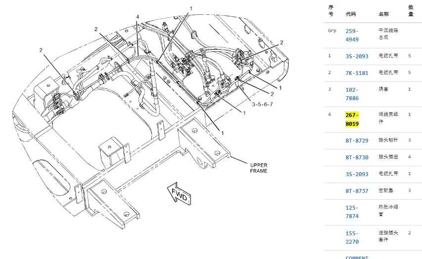 267-8019 2678019 Wiring Harness For CAT 324D 325D 329D 267-8019 2678019 Wiring Harness For CAT 324D 325D 329D