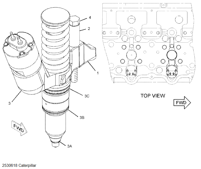 253-0618 2530618 Engine Fuel Injector For C15 C18