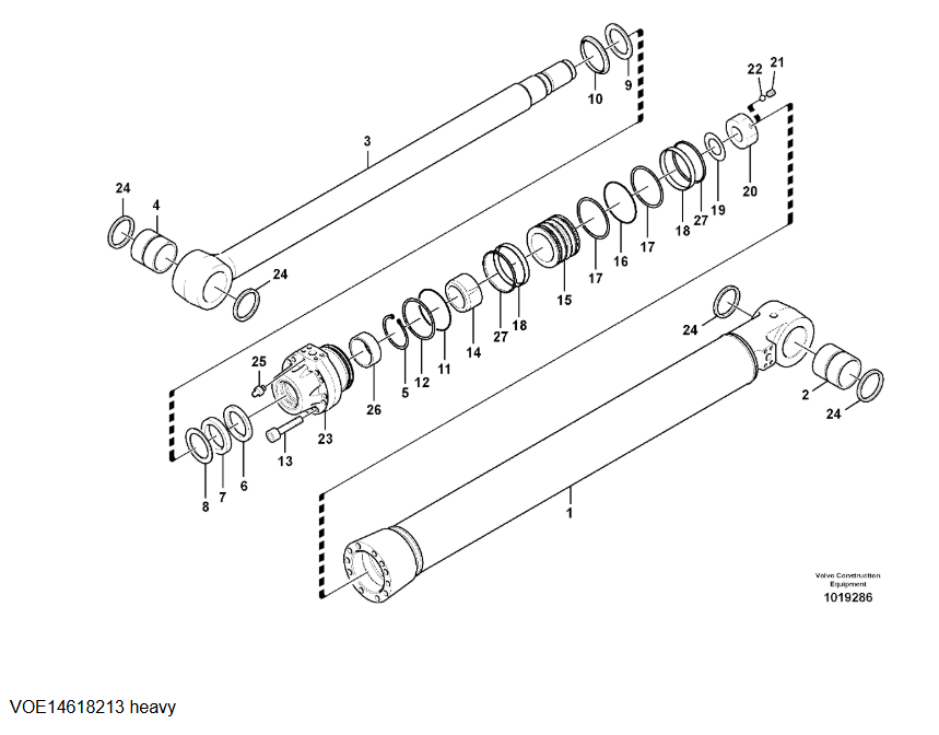 VOE14618213 14618213 Arm Cylinder Seal Repair Kit For EC700B VOE14618213 14618213 Arm Cylinder Seal Repair Kit For EC700B