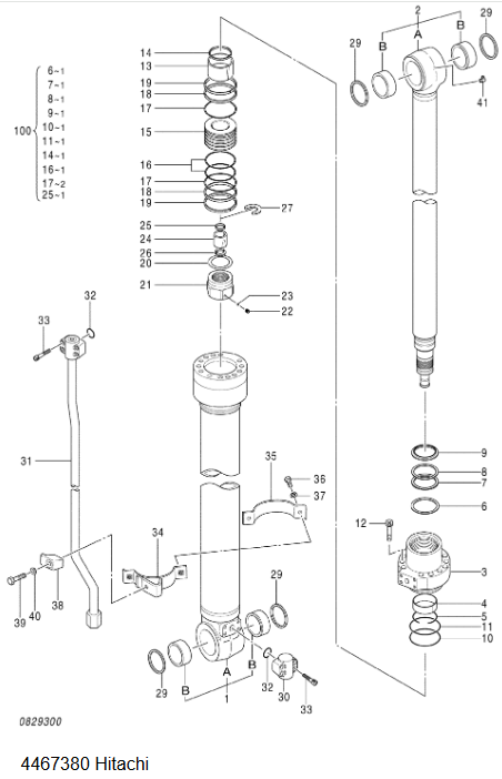 4467380 Arm Cylinder Seal Repair Kit For ZX160 ZX160W ZX210W ZX240-3 ZX300W 4467380 Arm Cylinder Seal Repair Kit For ZX160 ZX160W ZX210W ZX240-3 ZX300W