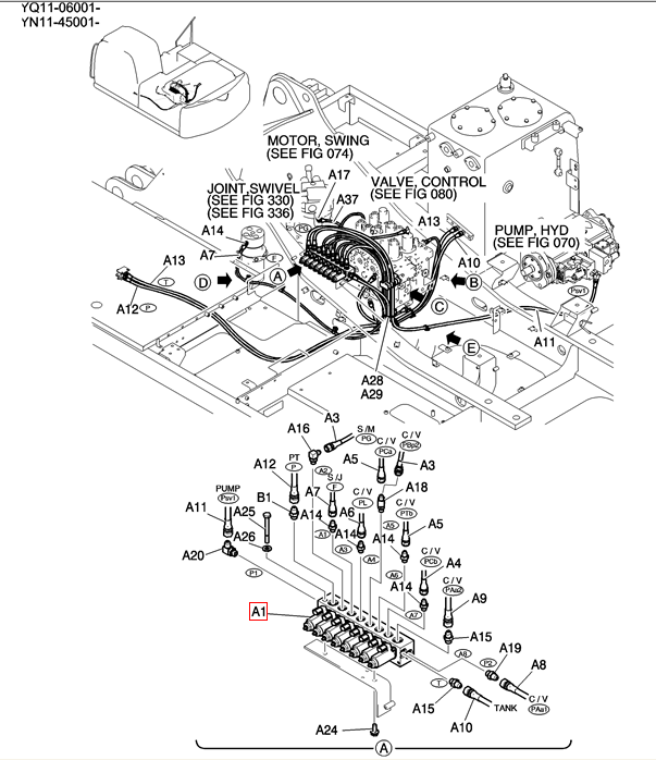 YN35V00047F1 YN35V00047F2 YN35V00047F3 Solenoid Valve Ass'y for Kobelco SK200-8 SK210-8 SK250-8