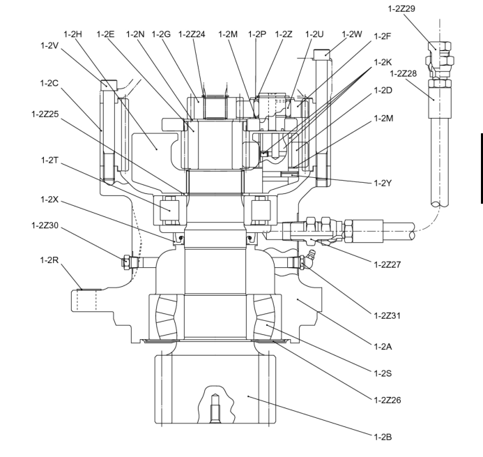 YY15V00016F1 M2X63CHB Swing Motor For SK130-8 SK140-8