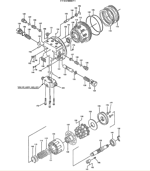 YT15V00002F1 YT15V00002F2 TM09 Final Drive Assy For SK70SR