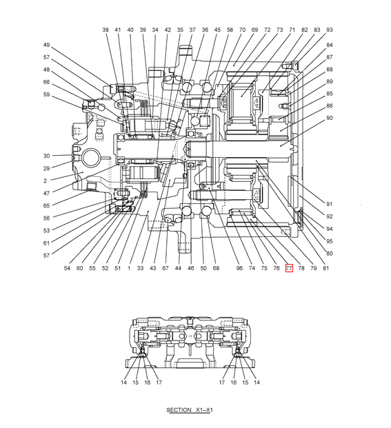 LQ15V00007S086 Driven Gear For SK250-8 SK260-8 SK250LC-6E LQ15V00007S086 Driven Gear For SK250-8 SK260-8 SK250LC-6E