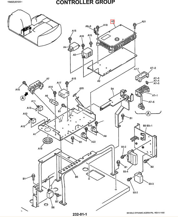 YM22E00001F1 Controller For SK160LC YM22E00001F1 Controller For SK160LC