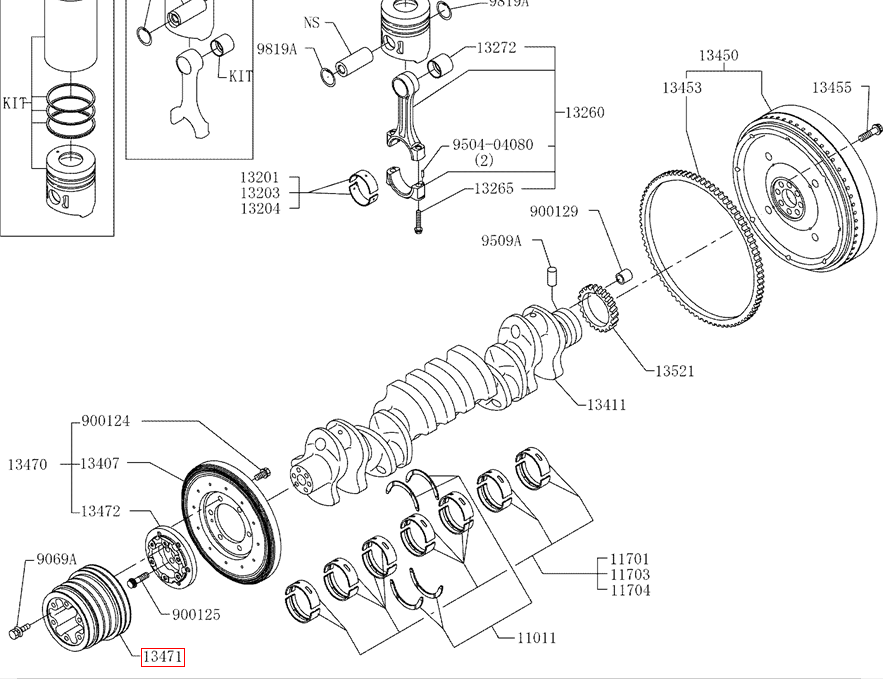 VH16173E0071 134715511A S1347-15511 J08E Engine Water Pump Pulley For SK350-8 SK380-8 VH16173E0071 134715511A S1347-15511 J08E Engine Water Pump Pulley For SK350-8 SK380-8