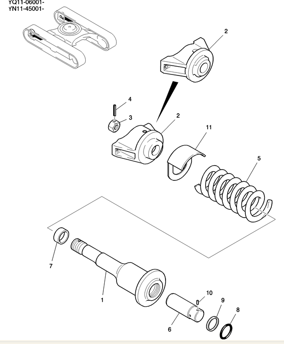 YN54D00014R100 Tensioner Cylinder seal Repair Kit For SK200-8 SK210-8 YN54D00014R100 Tensioner Cylinder seal Repair Kit For SK200-8 SK210-8
