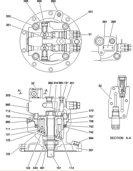 YN15V00025R100 M5X130 Slewing Motor Plunger For SK200-8 SK210-8 SK215SR