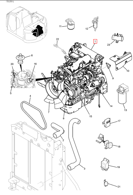 YT02P00010F1 LG02P00001F1 4LE2 Engine Assy for SK70SR SK75-8 