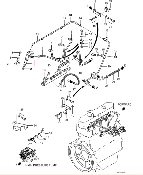 VA32G6100010 0445120126 32g61-00010 D04FR Engine Fuel Injector for SK140SR SK130-8 SK140-8