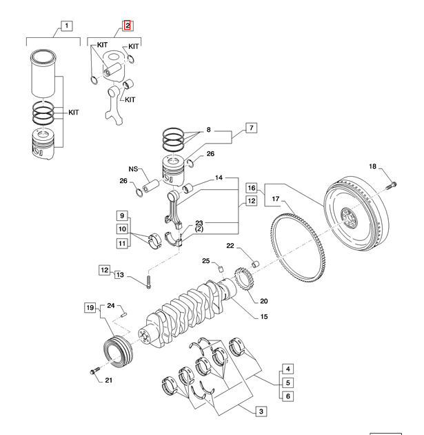 VHS040132124A VHS040132124A J05E J08E Engine Piston Pin Kits For SK200-8 SK210-8 SK250-8 SK260-8