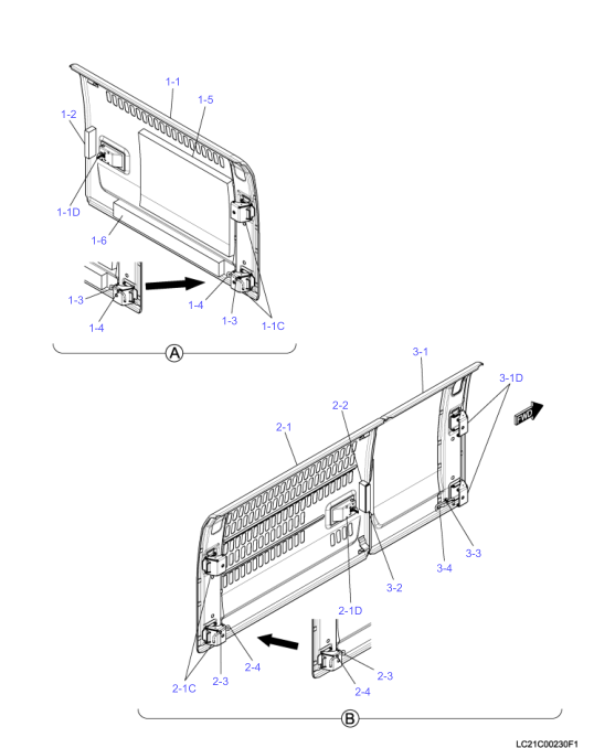LC21C05112P1 LC21C04354P2 LC21C05111P1 Side door For SK330-10 SK350-10 SK380-10