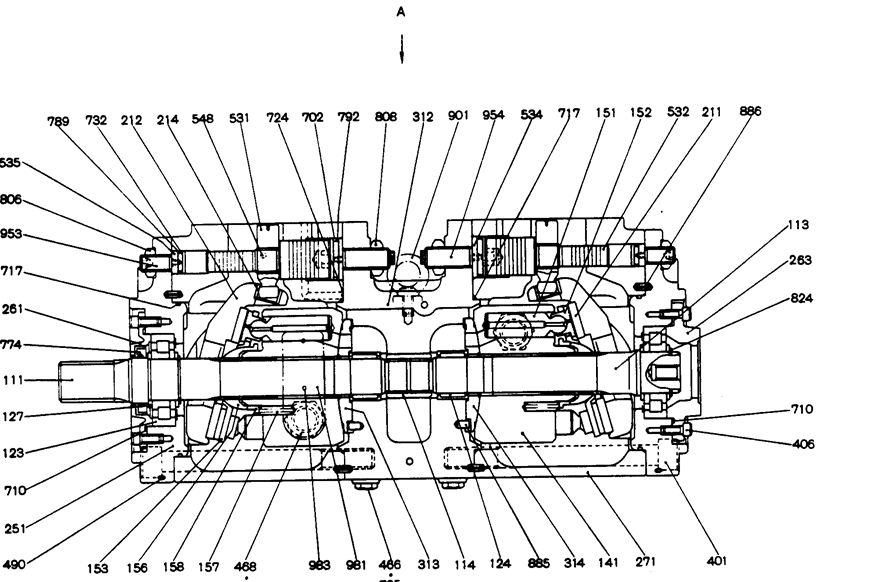 2437U213S14 hydraulic pump Cylinder Block For SK200-3 SK200-5