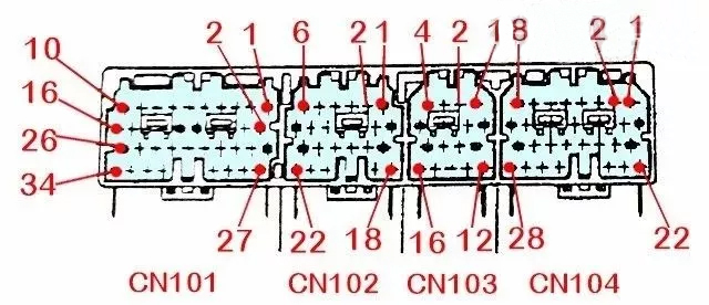 Kobelco 8-Type Excavator Hydraulic Controller Pin Function Reference: Full CN101-CN109 Connector Pin Kobelco 8-Type Excavator Hydraulic Controller Pin Function Reference: Full CN101-CN109 Connector Pin