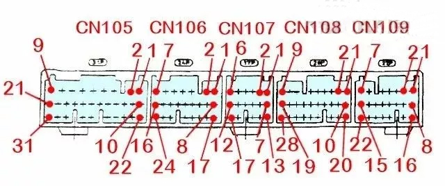 Kobelco 8-Type Excavator Hydraulic Controller Pin Function Reference: Full CN101-CN109 Connector Pin Kobelco 8-Type Excavator Hydraulic Controller Pin Function Reference: Full CN101-CN109 Connector Pin