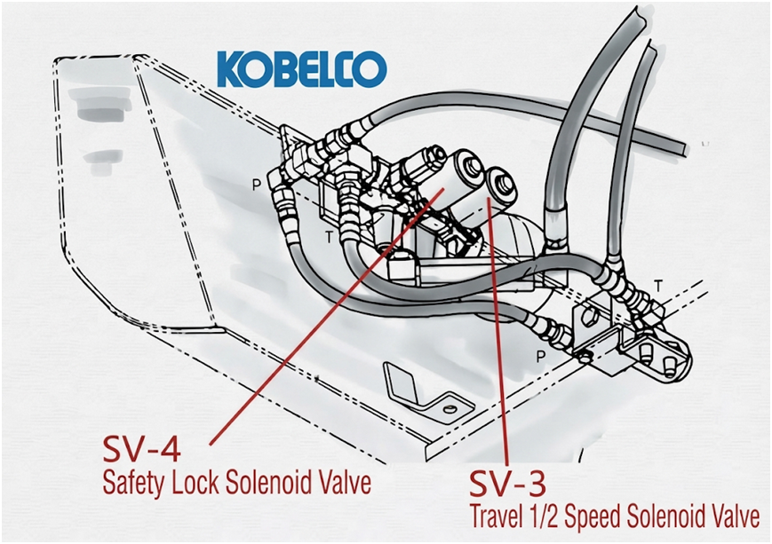 Kobelco SK-8 Excavator Solenoid Valve Locations, Interchanging Rules & Fault Codes Guide Kobelco SK-8 Excavator Solenoid Valve Locations, Interchanging Rules & Fault Codes Guide
