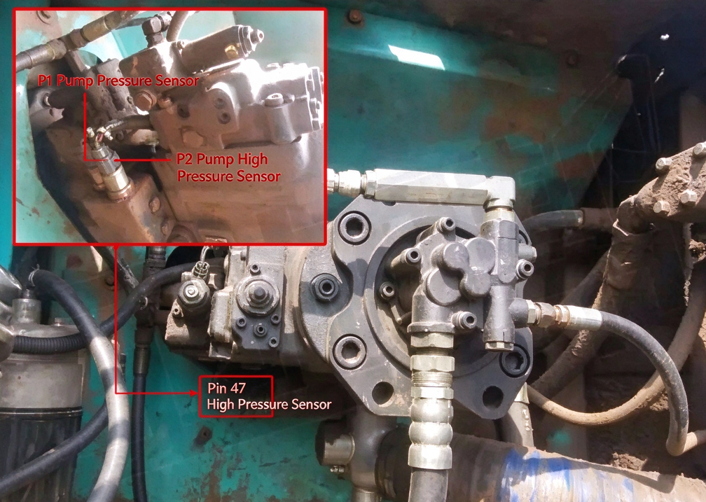 Kobelco High-Pressure Sensor: YN52S00103P1, Location and Fault Codes, 6 to 12 Series Kobelco High-Pressure Sensor: YN52S00103P1, Location and Fault Codes, 6 to 12 Series
